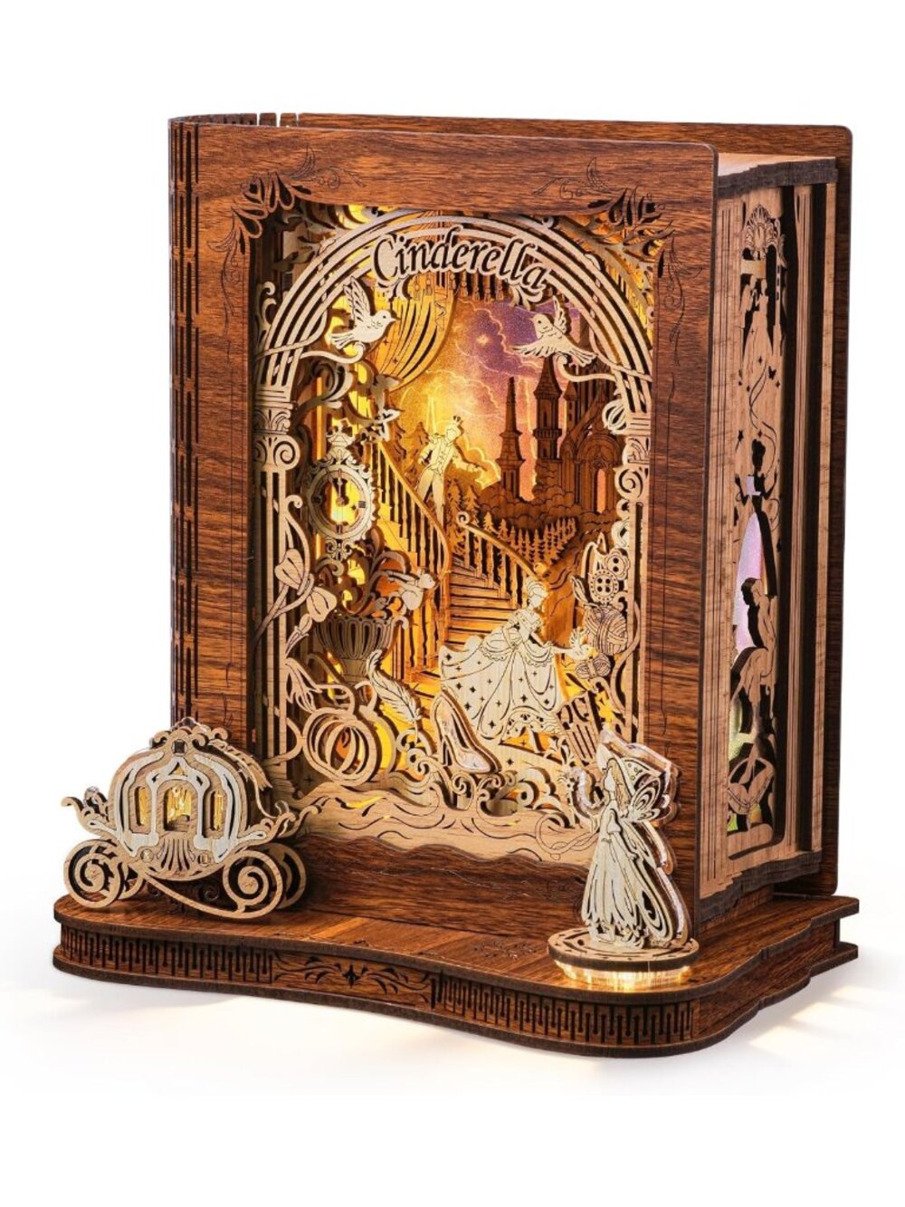 Cinderella 3D LED Puzzle Nightlight - DIY Storybook Lamp & Home Décor Gift
